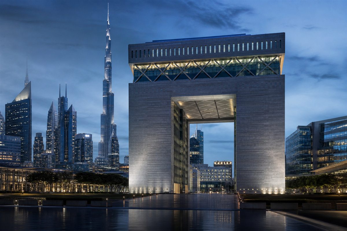 مركز دبي المالي العالمي وأفق مدينة دبي